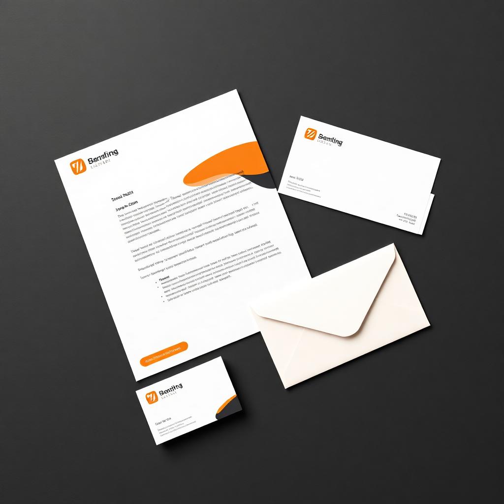 Premium stationery branding identity designed by Arham
